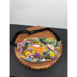 Nickelodeon Splat Cartoon Print Fanny Pack Women OS Multi Color 90s Retro Bag